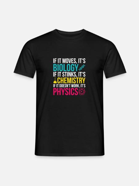 Biology Physics Chemistry Student Gift - Men's T-Shirt - black