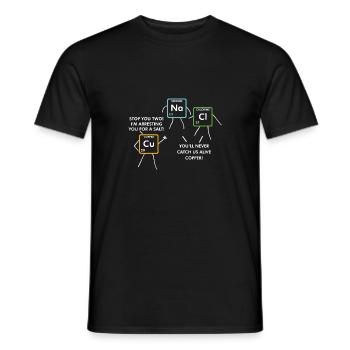 Periodic table elements chemistry chemist gift - Men's T-Shirt - black - Front - AI Model Male 178 light (178cm)