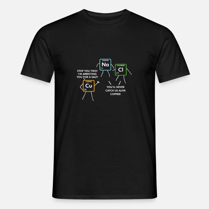 Periodic table elements chemistry chemist gift - Men’s T-shirt - black
