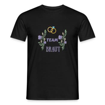 Team Braut Ehering Bride Junggesellin - Männer T-Shirt - Schwarz - Vorne - AI Model Male 178 light (178cm)