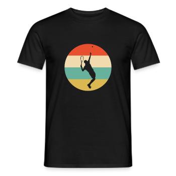Cadeau de sport tennis joueur silhouette tennis - T-shirt homme - noir - Devant - AI Model Male 178 light (178cm)
