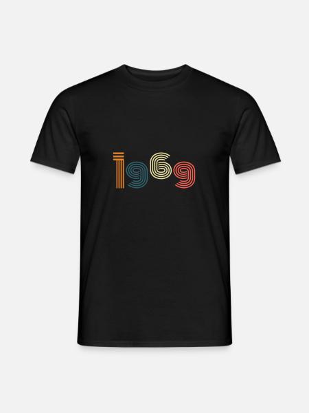 1969 vintage style birthday present - Men's T-Shirt - black