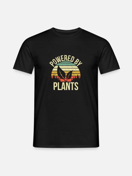 Powered by plants gift - Men's T-Shirt - black