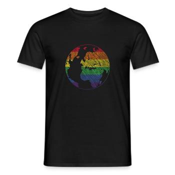 cadeau de fierté mondiale lgbt - T-shirt homme - noir - Devant - AI Model Male 178 light (178cm)