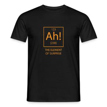 Ah the Element of Surprise chemistry gift - Men's T-Shirt - black - Front - AI Model Male 178 light (178cm)