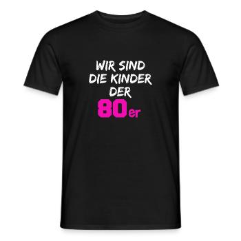 Wir sind die Kinder der 80er - Männer T-Shirt - Schwarz - Vorne - AI Model Male 178 light (178cm)