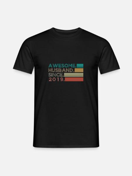 Awesome Husband since 2019 gift - Men's T-Shirt - black