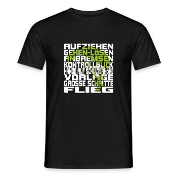GleitschirmStart - Paragliding - Männer T-Shirt - Schwarz - Vorne - AI Model Male 178 light (178cm)