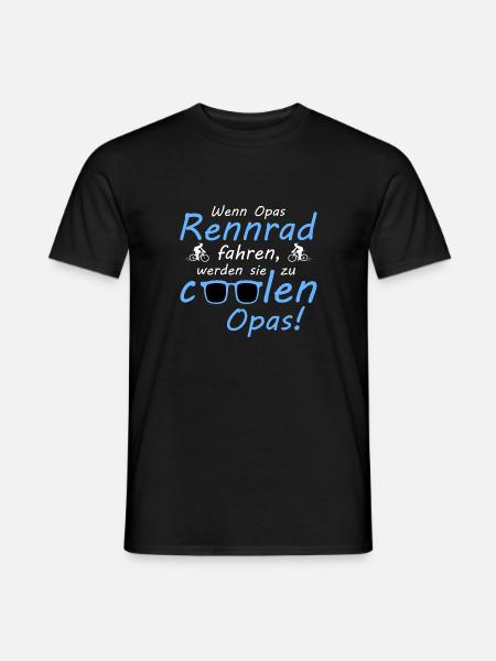 Rennrad Opas - Männer T-Shirt - Schwarz