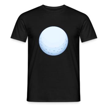 Balle de golf - T-shirt homme - noir - Devant - AI Model Male 178 light (178cm)