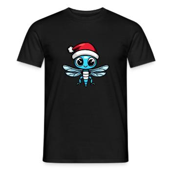 Libelle Weihnachten - Männer T-Shirt - Schwarz - Vorne - AI Model Male 178 light (178cm)
