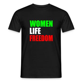 Women life freedom - T-shirt homme - noir - Devant - AI Model Male 178 light (178cm)