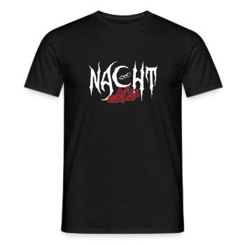 Nachtaktiv Fledermaus Spruch - Männer T-Shirt - Schwarz - Vorne - AI Model Male 178 light (178cm)
