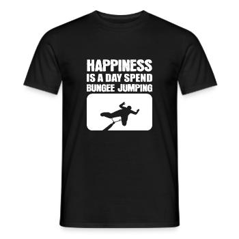 Spend Bungee Jumping Adventurous Pers - Men's T-Shirt - black - Front - AI Model Male 178 light (178cm)