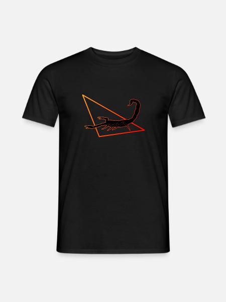Scorpio in red/orange - Men's T-Shirt - black