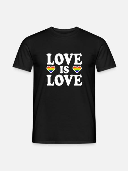 Love is love - Men's T-Shirt - black