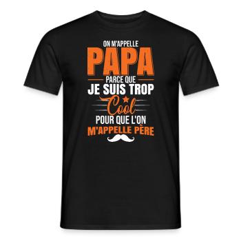 Papa Cadeaux Anniversaire Pour Papa - T-shirt homme - noir - Devant - AI Model Male 178 light (178cm)