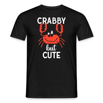 Crabby but Cute - Men's T-Shirt - black - Front - AI Model Male 178 light (178cm)