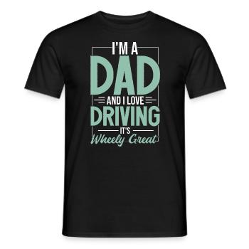 Ich bin Vater und ich liebe das Autofahren - Männer T-Shirt - Schwarz - Vorne - AI Model Male 178 light (178cm)