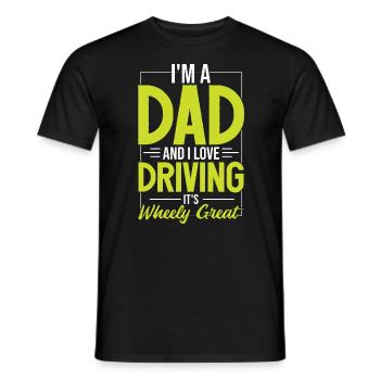 J’adore conduire papa Blague Fête des pères - T-shirt homme - noir - Devant - AI Model Male 178 light (178cm)