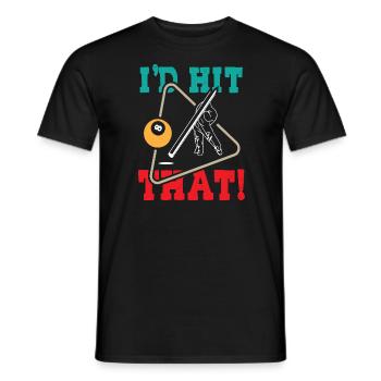 Id Hit That Pool Billiards - Männer T-Shirt - Schwarz - Vorne - AI Model Male 178 light (178cm)