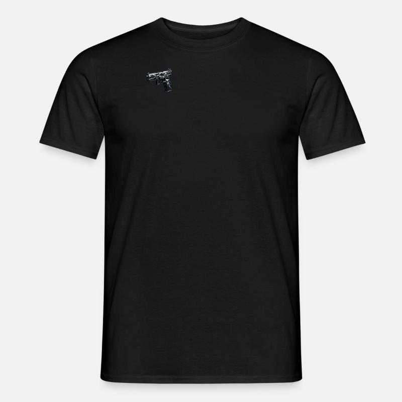 Pistole / Waffe Polygon - Männer T-Shirt - Schwarz