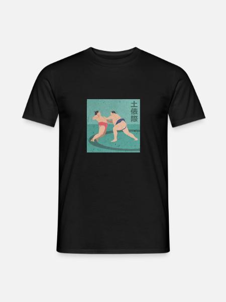 Sumōringer im Ring - Männer T-Shirt - Schwarz