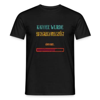 Kaffee Loading Kaffeetrinker Bürohumor - Männer T-Shirt - Schwarz - Vorne - AI Model Male 178 light (178cm)