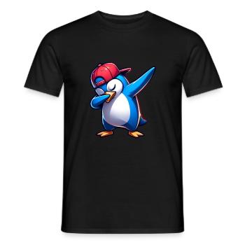 dabbing Pinguin dabbendes Tier Dab Geschenkidee - Männer T-Shirt - Schwarz - Vorne - AI Model Male 178 light (178cm)