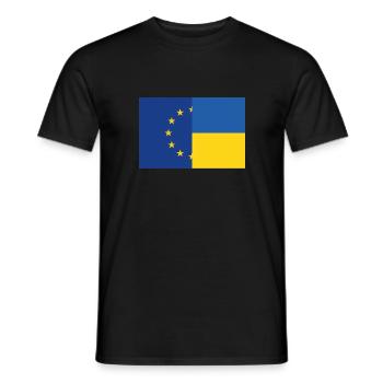 Ukraine EU - Men's T-Shirt - black - Front - AI Model Male 178 light (178cm)