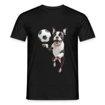 Boston Terrier - Männer T-Shirt - Schwarz - Vorne - AI Model Male 178 light (178cm)
