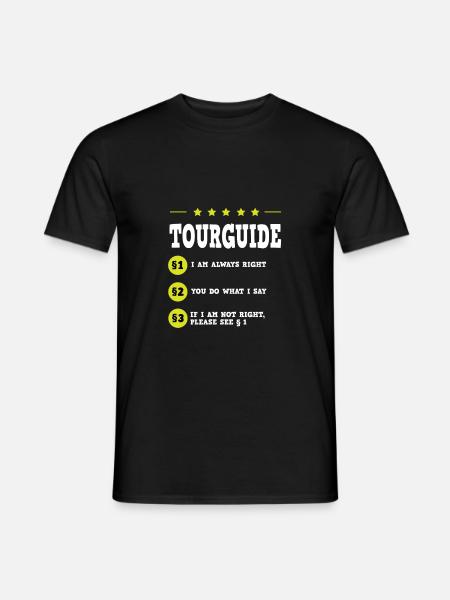 Reiseleiter Regeln Spruch Witz - Männer T-Shirt - Schwarz