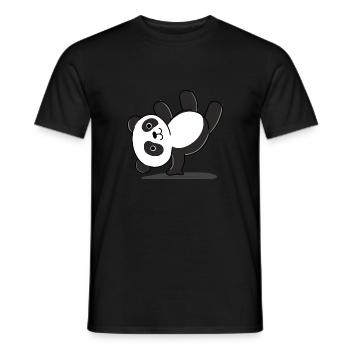 Panda Stand - T-shirt homme - noir - Devant - AI Model Male 178 light (178cm)