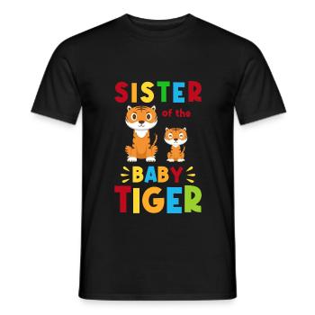 Older Sister Birth Little Sister - Men's T-Shirt - black - Front - AI Model Male 178 light (178cm)