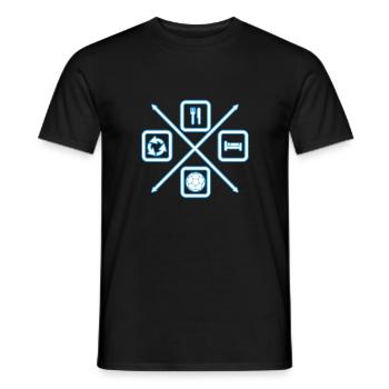 The life cycle of a handball player, Handball - Men's T-Shirt - black - Front - AI Model Male 178 light (178cm)