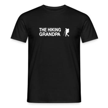 Grandpa hiking, mountaineering - Men's T-Shirt - black - Front - AI Model Male 178 light (178cm)