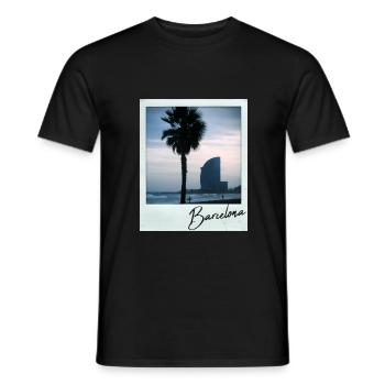 Barcelona Beach - Men's T-Shirt - black - Front - AI Model Male 178 light (178cm)