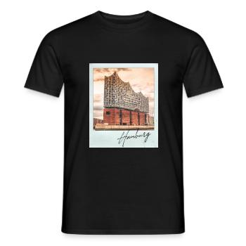 Hambourg Elbphilharmonie - T-shirt homme - noir - Devant - AI Model Male 178 light (178cm)