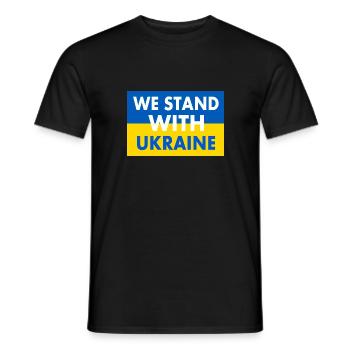 We stand with ukraine - Männer T-Shirt - Schwarz - Vorne - AI Model Male 178 light (178cm)