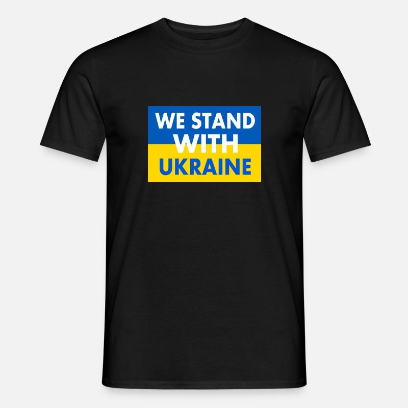We stand with ukraine - Männer T-Shirt - Schwarz
