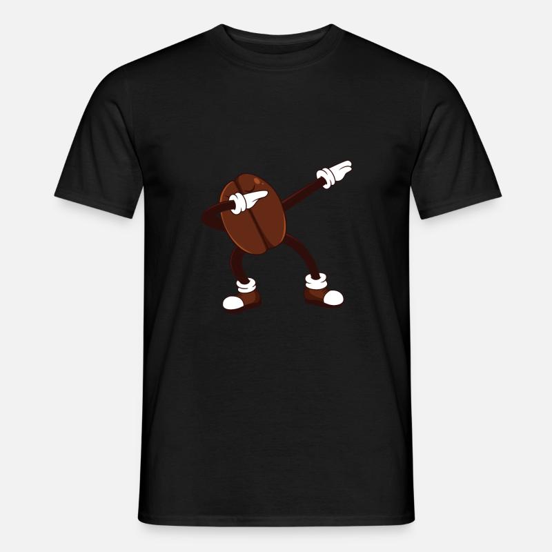 Dabbing Kaffeebohne - Männer T-Shirt - Schwarz