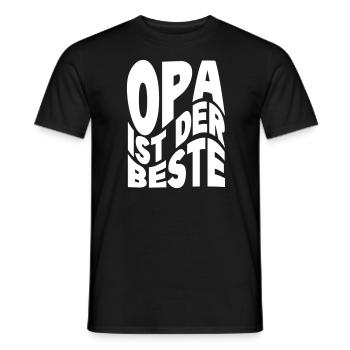 Opa ist der Beste - Männer T-Shirt - Schwarz - Vorne - AI Model Male 178 light (178cm)