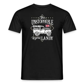 The Unstoppable Legend Landy - Men's T-Shirt - black - Front - AI Model Male 178 light (178cm)