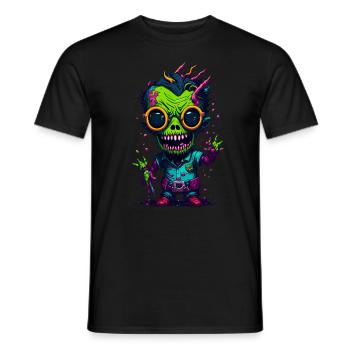 Bunter cooler Zombie - Männer T-Shirt - Schwarz - Vorne - AI Model Male 178 light (178cm)