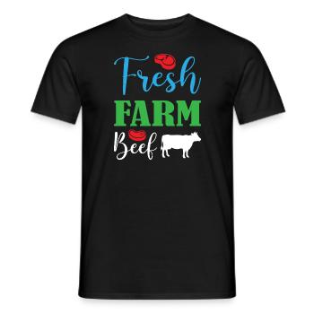 Fresh Farm Beef - Männer T-Shirt - Schwarz - Vorne - AI Model Male 178 light (178cm)