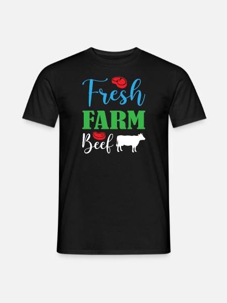 Fresh Farm Beef - Men's T-Shirt - black