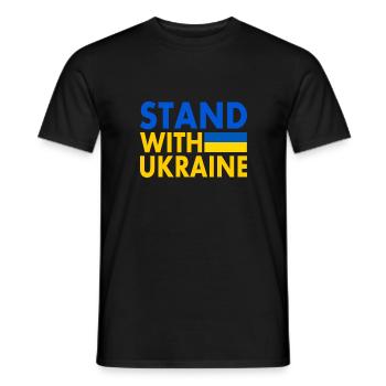 stand with ukraine - Männer T-Shirt - Schwarz - Vorne - AI Model Male 178 light (178cm)