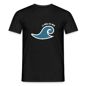 Le mâle de mer - Mer - T-shirt homme - noir - Devant - AI Model Male 178 light (178cm)