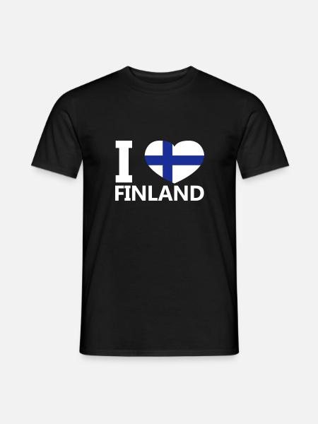 I Love Finland - Men's T-Shirt - black