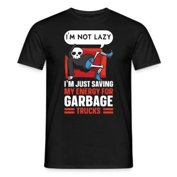 Garbage Truck Trash Collector Recycling Abfälle - Männer T-Shirt - Schwarz - Vorne - AI Model Male 178 light (178cm)